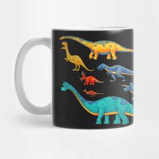 Dinosaur Sticker Collection - To Scale! Mug